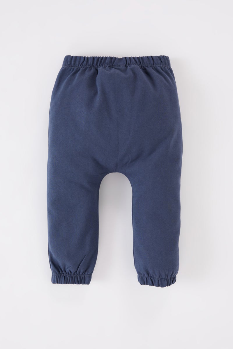 DeFacto Blue BabyBoy Baby Boy Regular Fit New Year Printed Thin Fabric Sweatpants Casual - Image 5